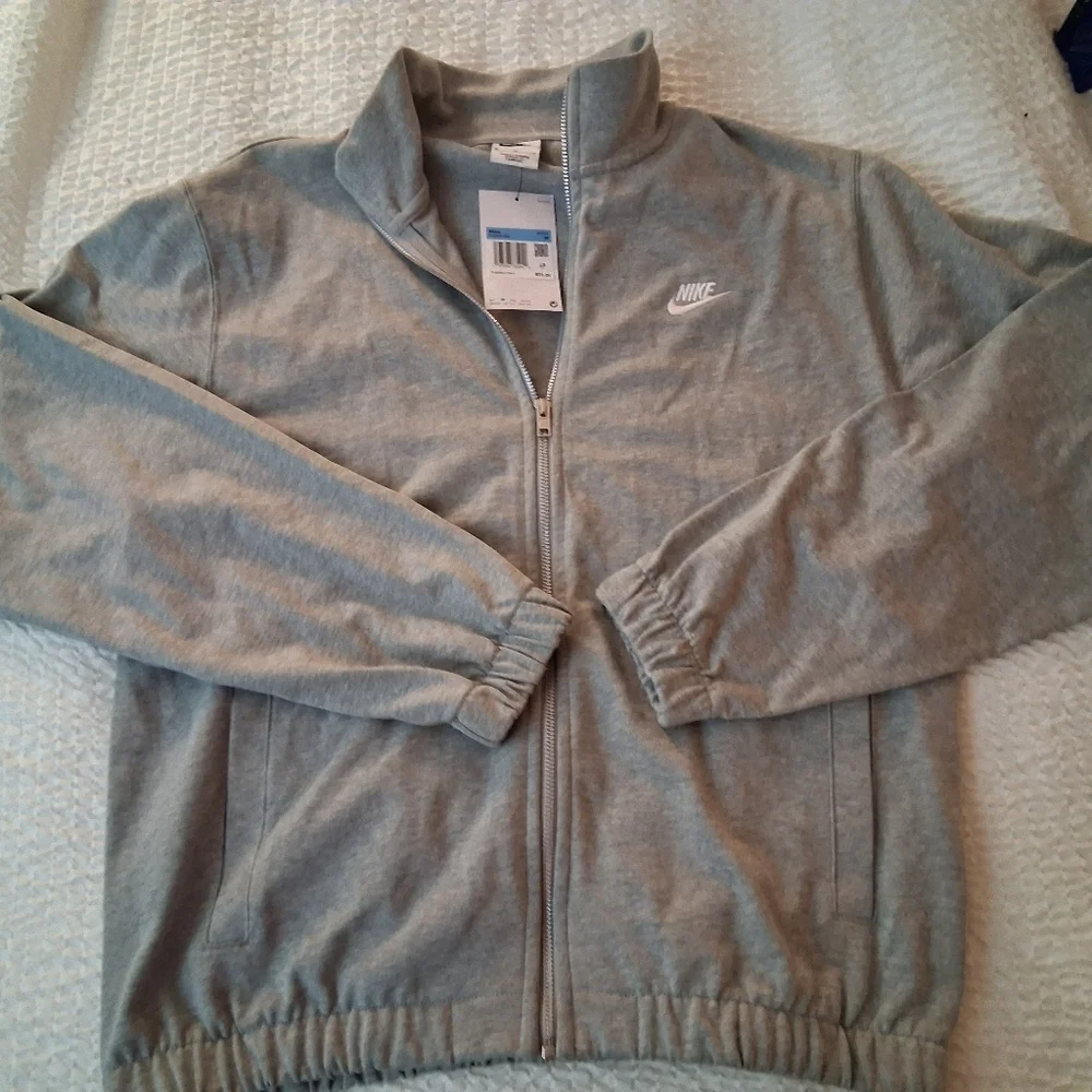Nike Sportswear Club Full Zip Sweatshirt Mens Grey FQ3426-063